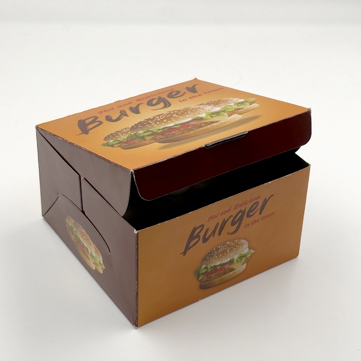 Burger Ready Box (Orange Colour)