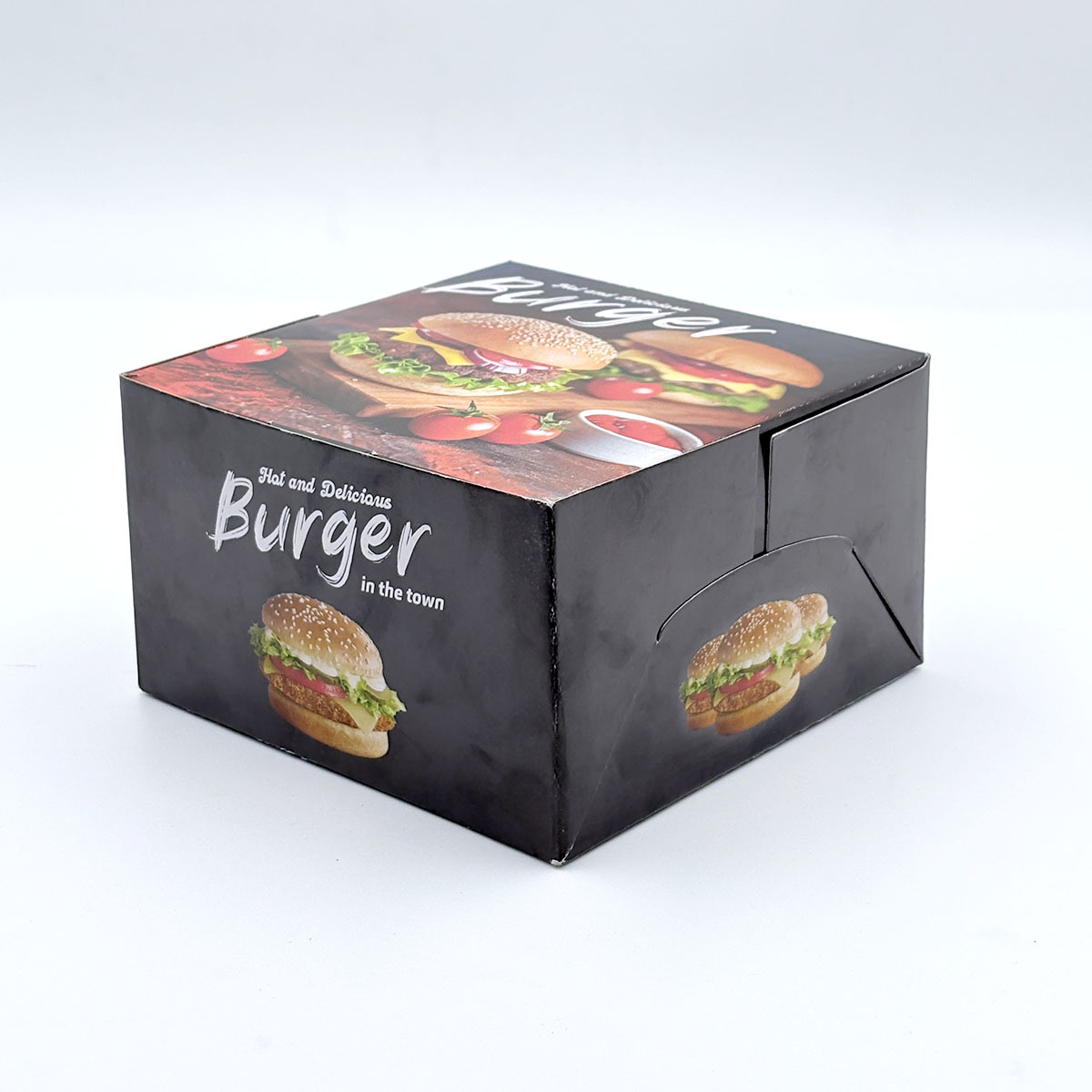 Burger Ready Box (Black Colour)
